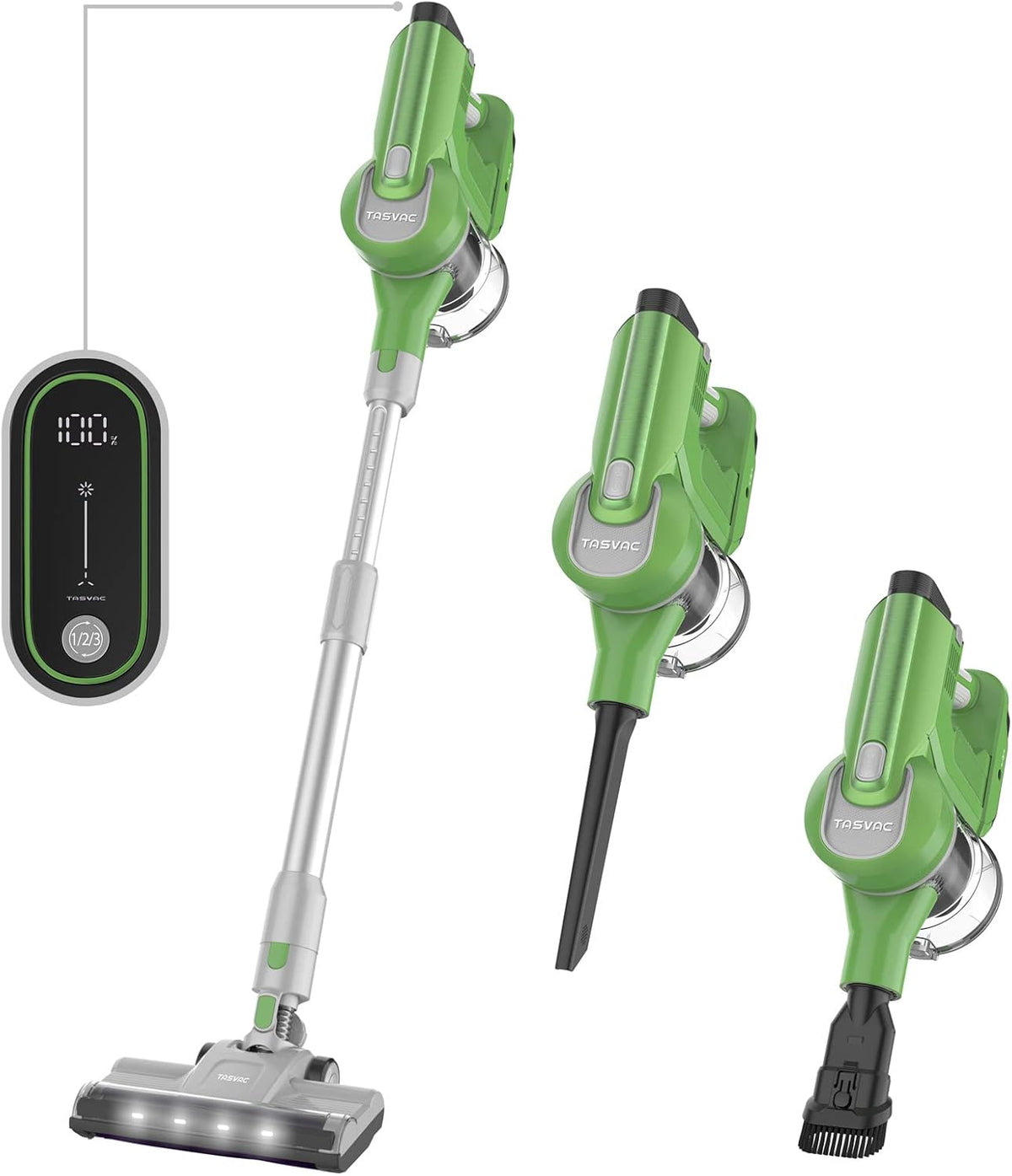 Green 23 kPa 6 in 1 Cordless Stick Vacuum with LED Display J441769