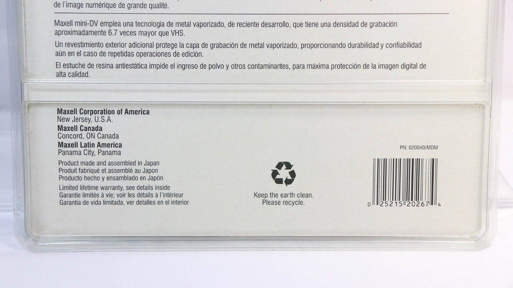 Mini DV 60min Digital Video Cassette 8 Pack R425880