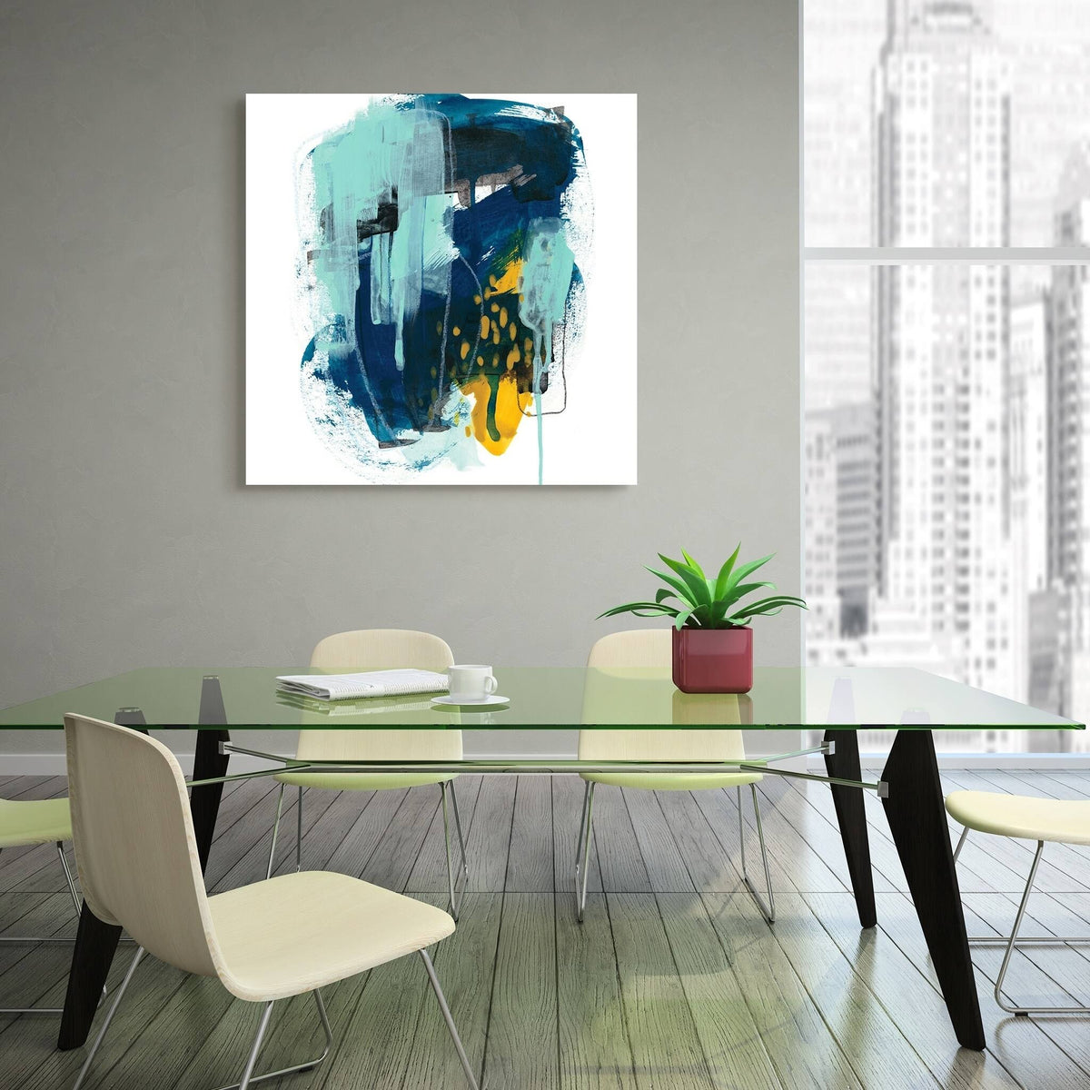 38 x 38 in. Frameless Tempered Glass Panel O6434