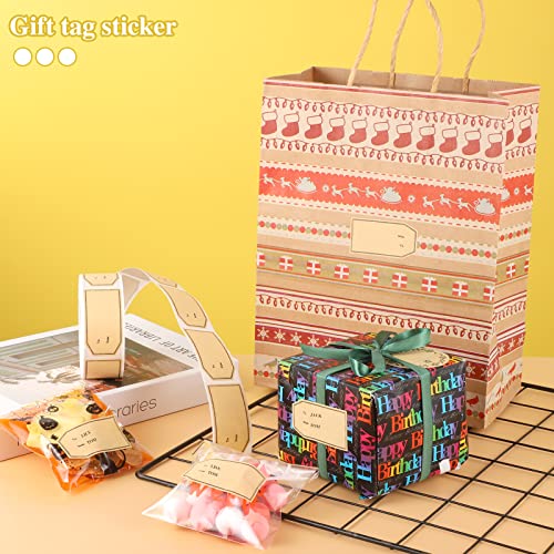 600 PCS Christmas Gift Tag Stickers Self-Adhesive Present Labels K38908