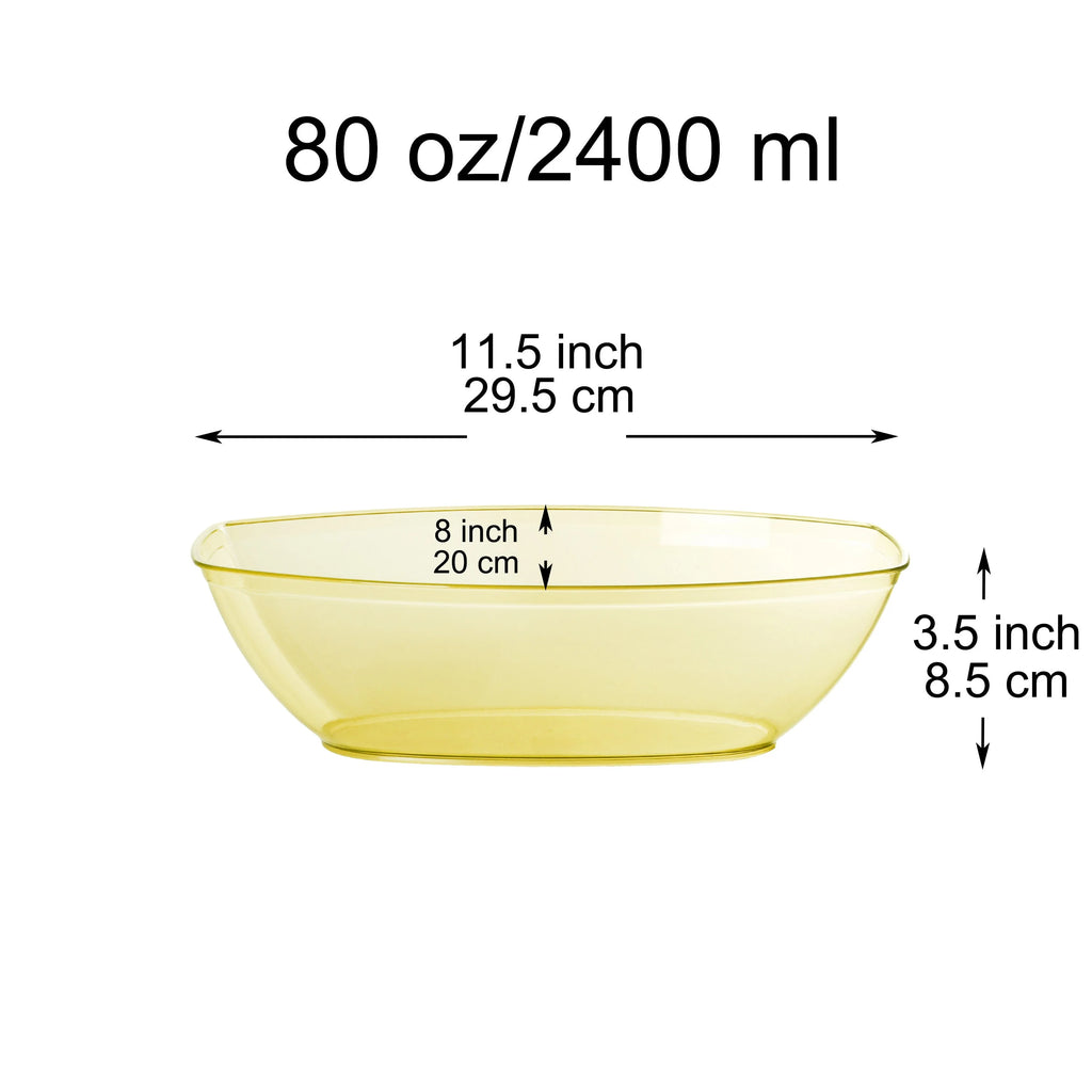 8 Pack 80 Ounce Plastic Mixing and Serving Bowls, Set of 8 B9783