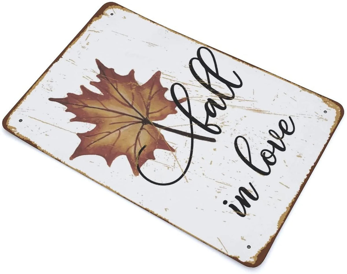 Fall Print Metal Sign Plaque 8"x12" M199875