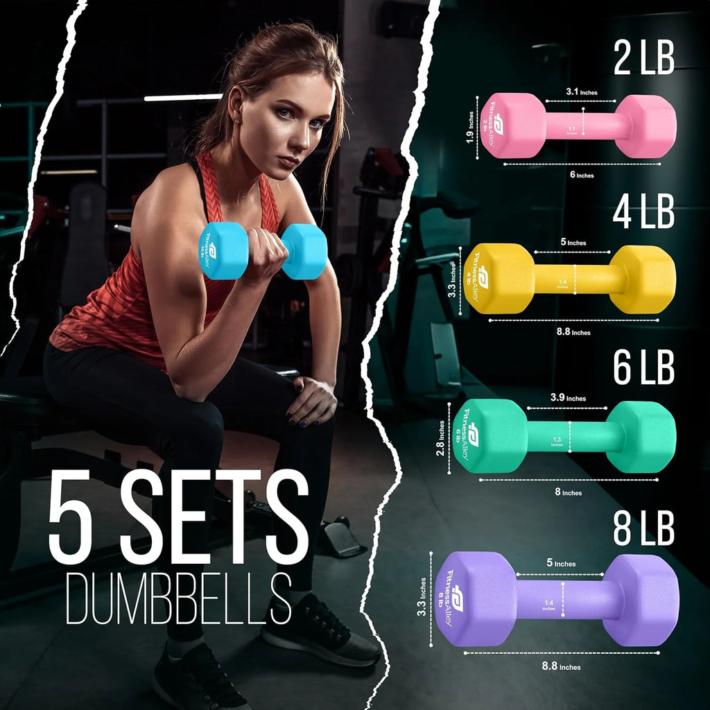 Neoprene Hex Dumbbells Set D69083