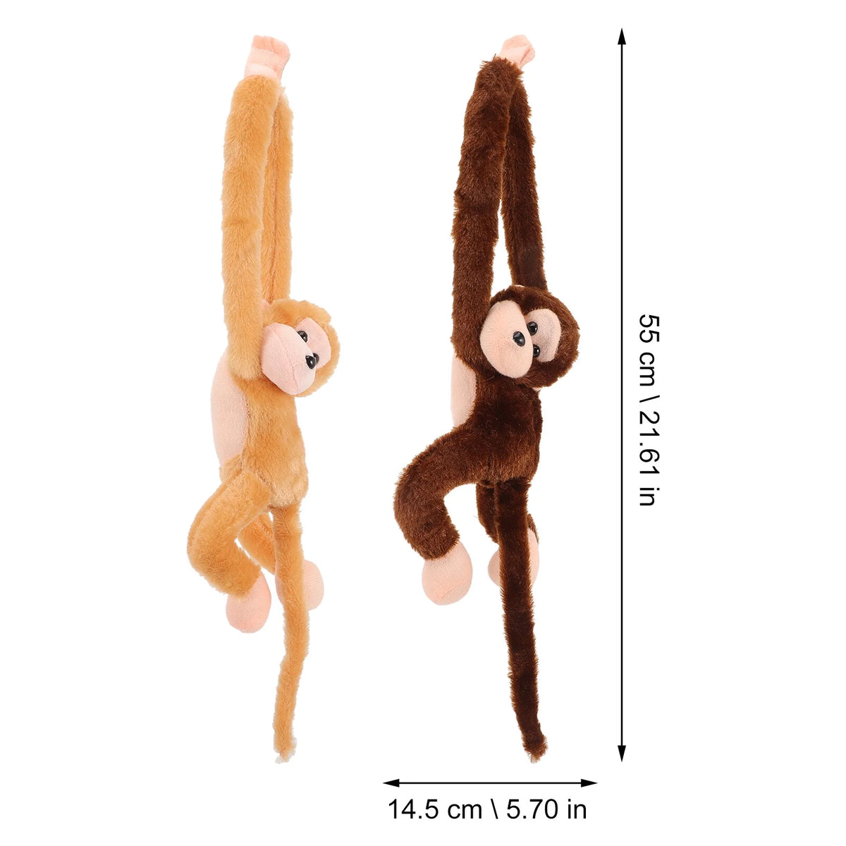 2Pcs Hanging Plush Monkey Doll Stuffed Animal Toy R361392