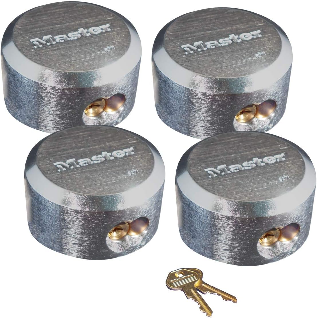 4 Hidden Shackle Padlocks Keyed Alike F5695