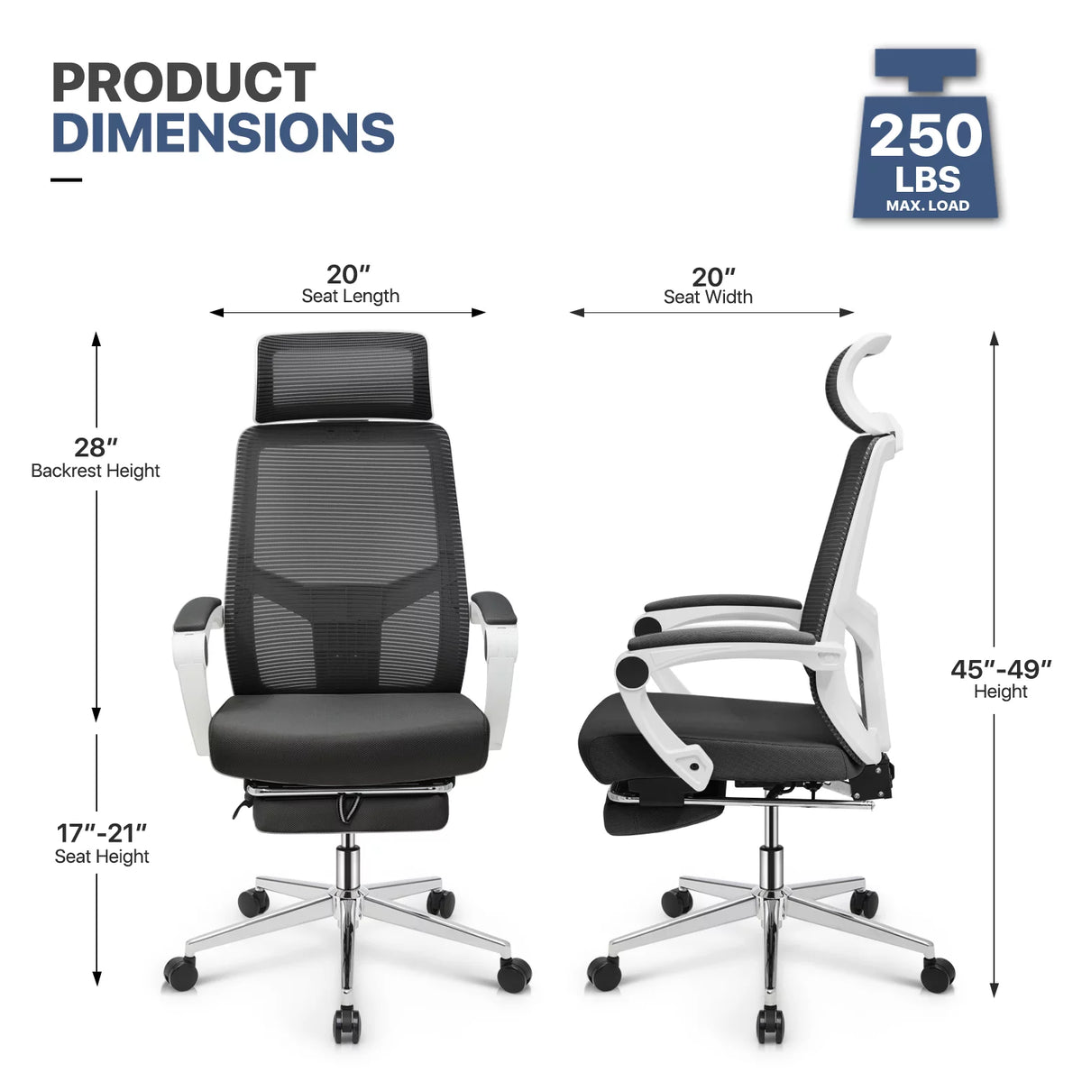 Black Computer Desk and Chair Set with Bookshelf S898