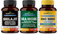 Shilajit, Sea Moss & Zinc 50mg Supplement Combo Q98762