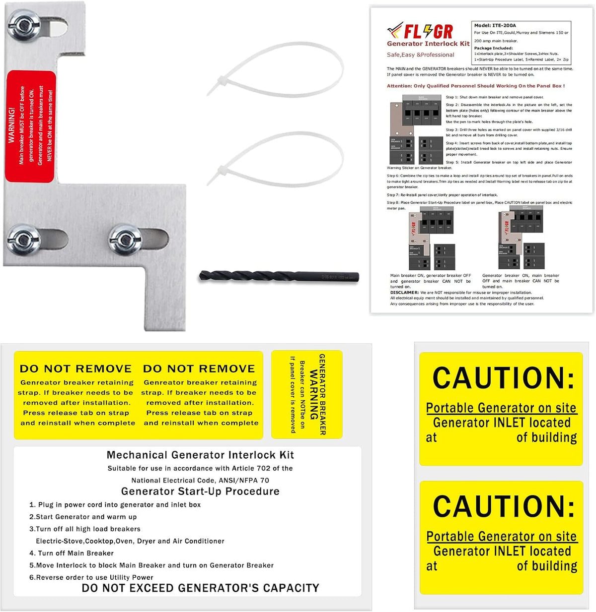 Interlock Kit for Electrical Panels J6264
