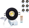6 Pack Dimmable Recessed Gimbal Downlight with Junction Box K847318
