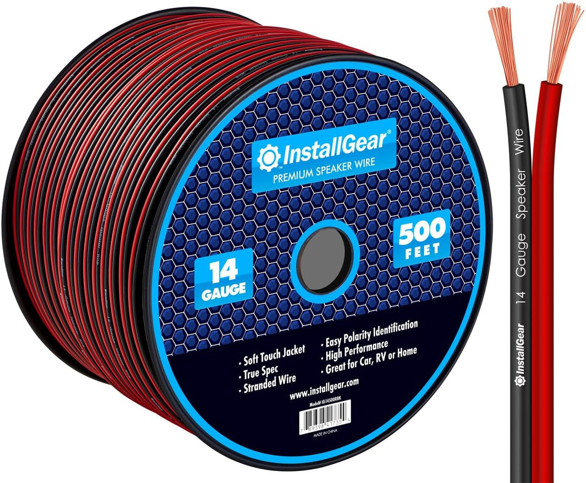 14 Gauge 100ft Speaker Wire Red/Black with 12 Banana Plugs Z318