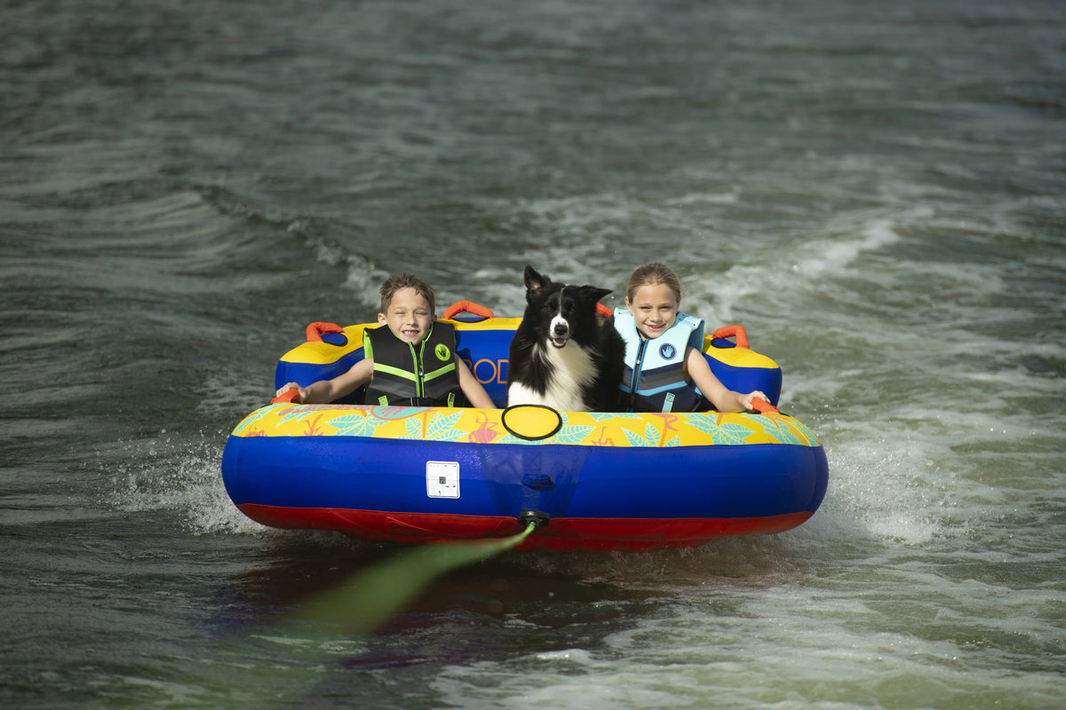 Yellow 2 Person Inflatable Towable Tube V929