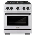 30 4.2 cu. ft. Gas Range with Convection Gas Oven in Stainless Steel and Matte Black Accents U579427