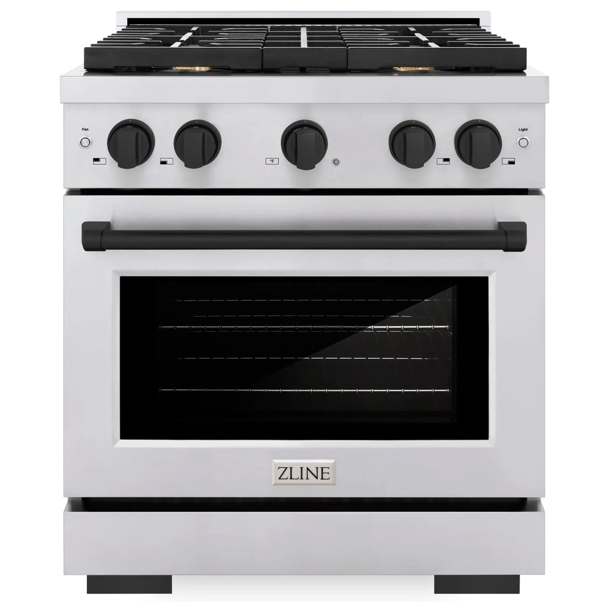 30 4.2 cu. ft. Gas Range with Convection Gas Oven in Stainless Steel and Matte Black Accents U579427