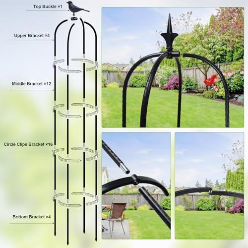 2 Pack 6ft Garden Obelisk Trellis for Climbing Plants B5679