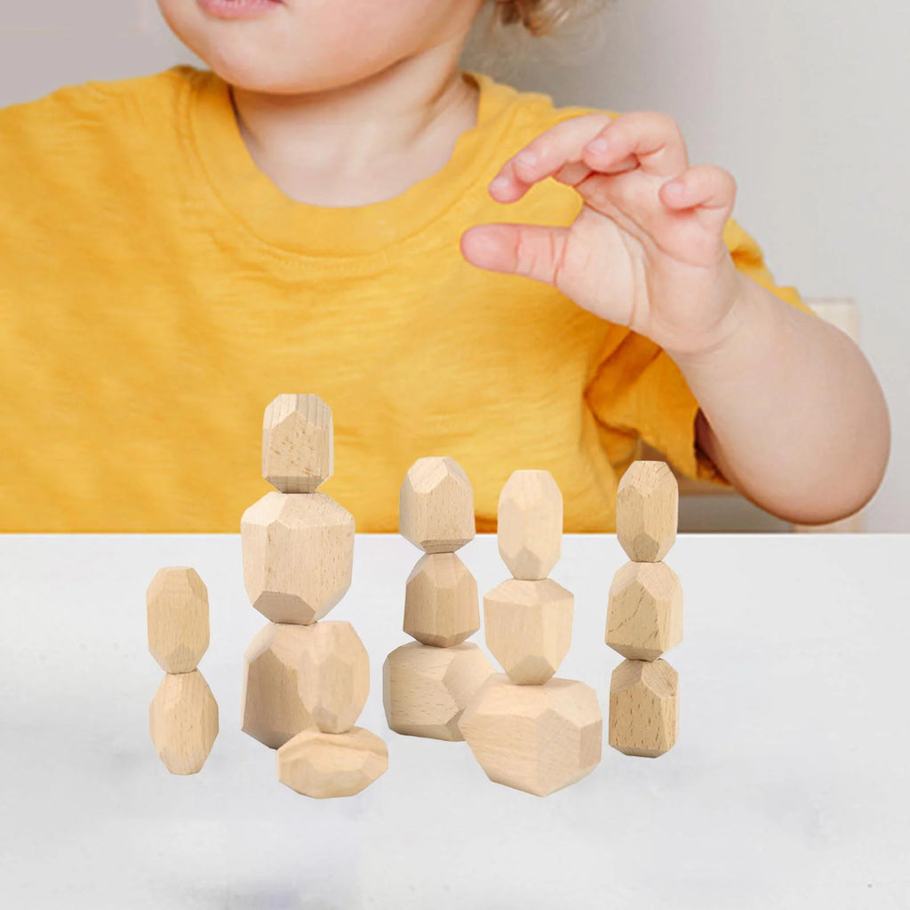 Wooden Stacking Stones Building Blocks N889