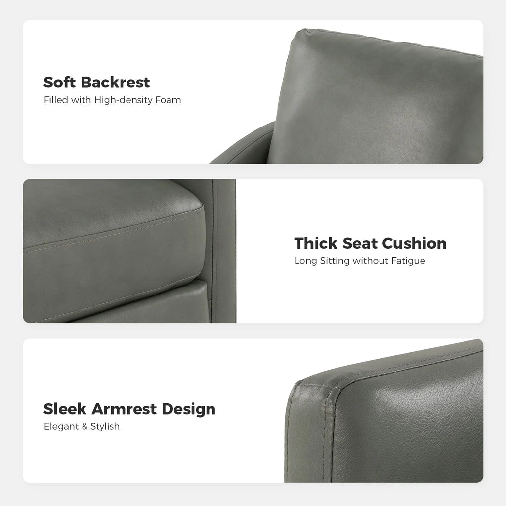 Set of 2 Curved Barrel Swivel Chair with Metal Base P887