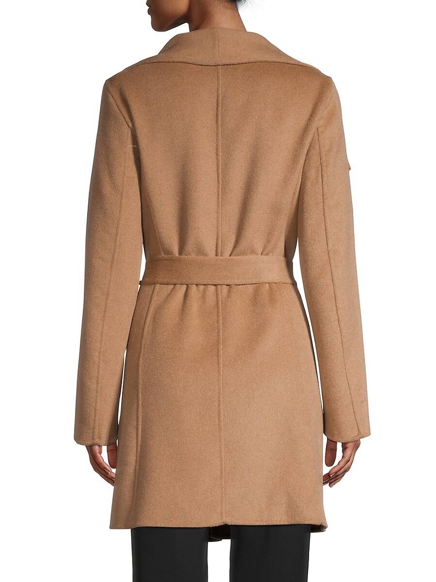 Black Belted Wrap Coat U800224