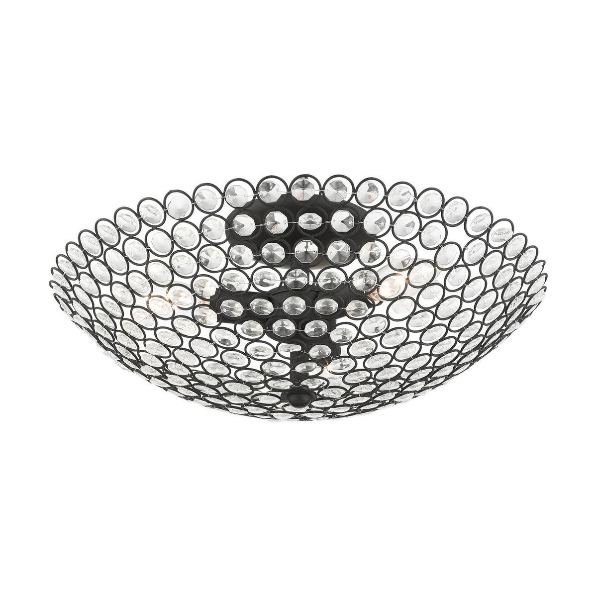 3 Light Semi-Flush Mount Black R5210