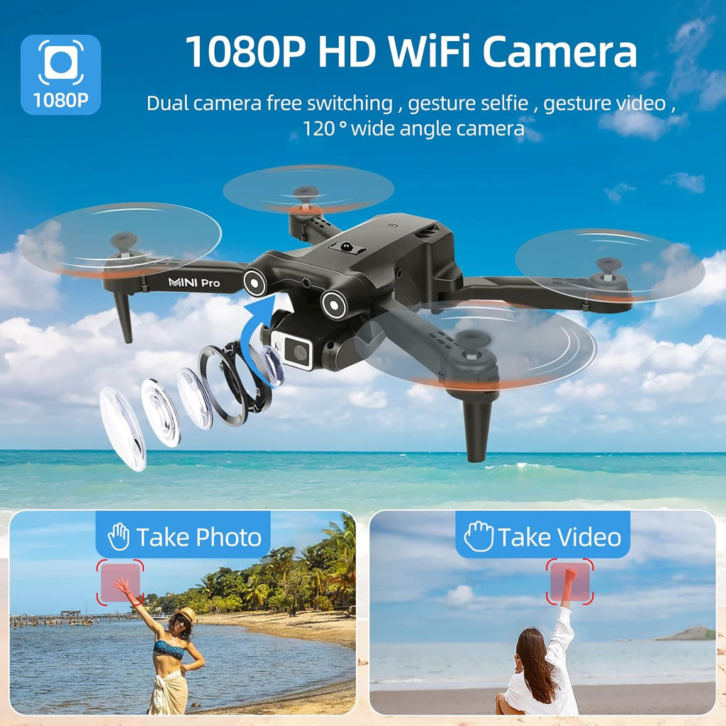 1080P HD FPV Mini Drone with Carrying Case, 2 Batteries L794