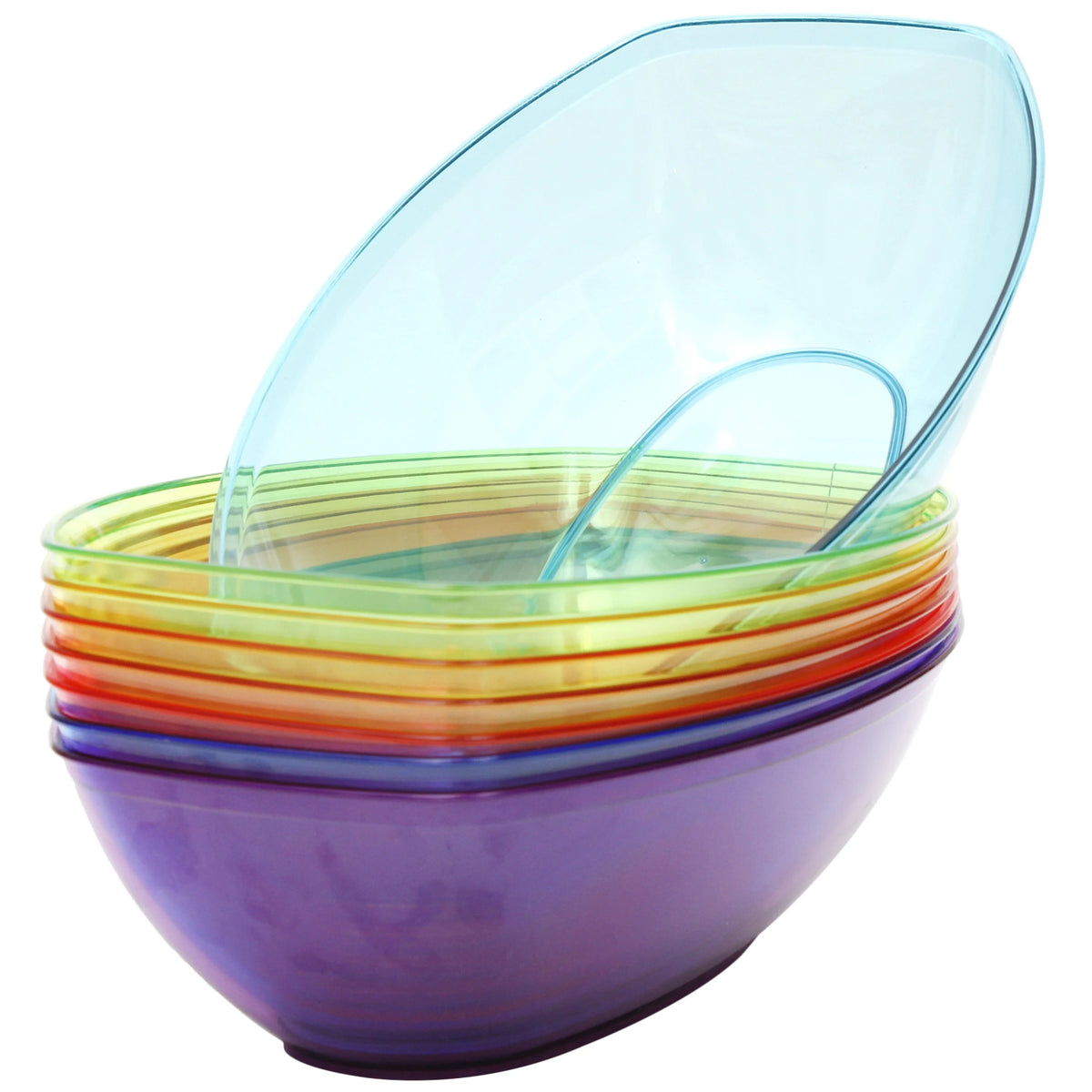 8 Pack 80 Ounce Plastic Mixing and Serving Bowls, Set of 8 B9783
