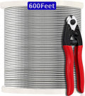 1/8 T316 Stainless Steel Cable with Cutter, 600FT 7 x 7 Strands Wire Rope G6946