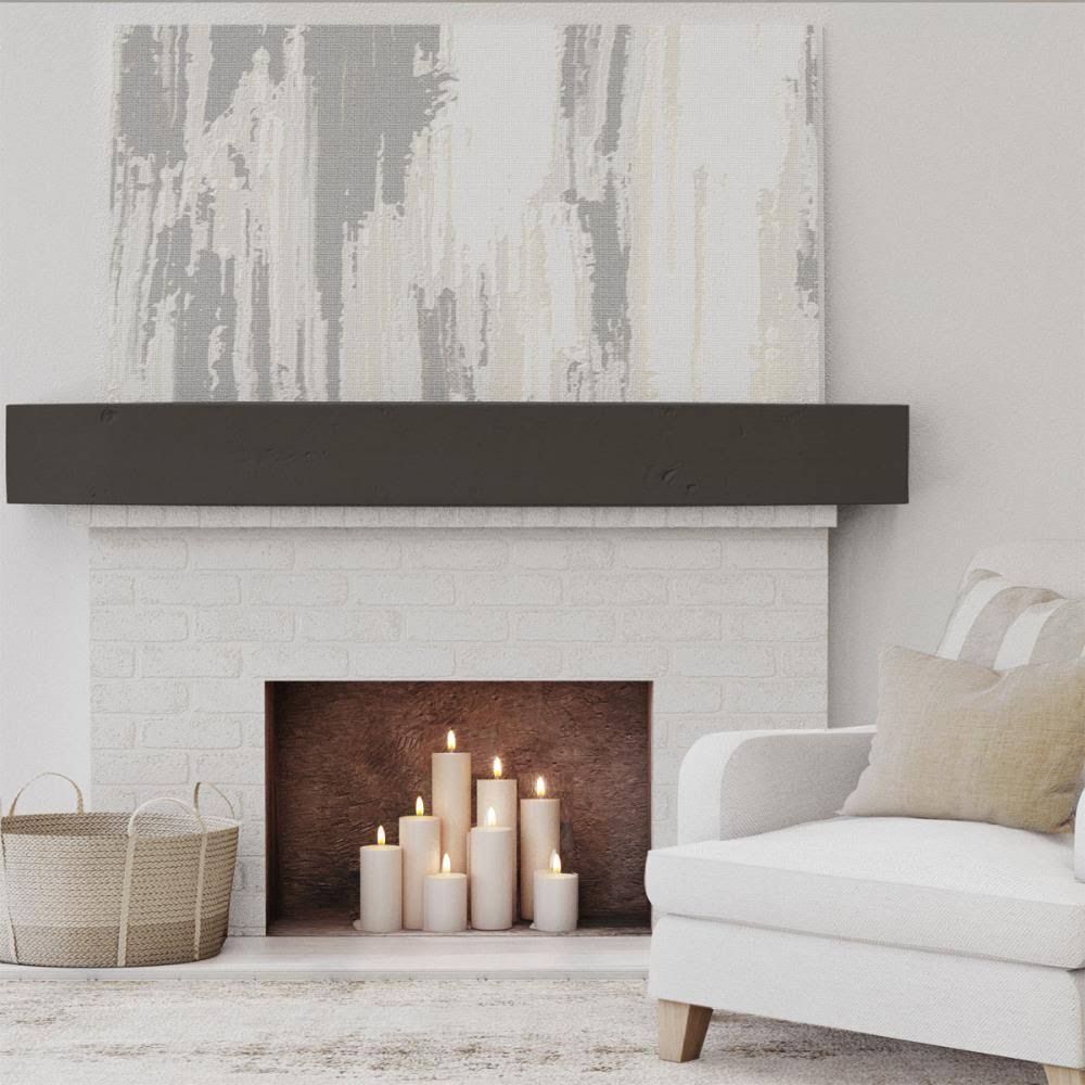 Natural Ash Knotty Pine Faux Wood Fireplace Mantel F3549