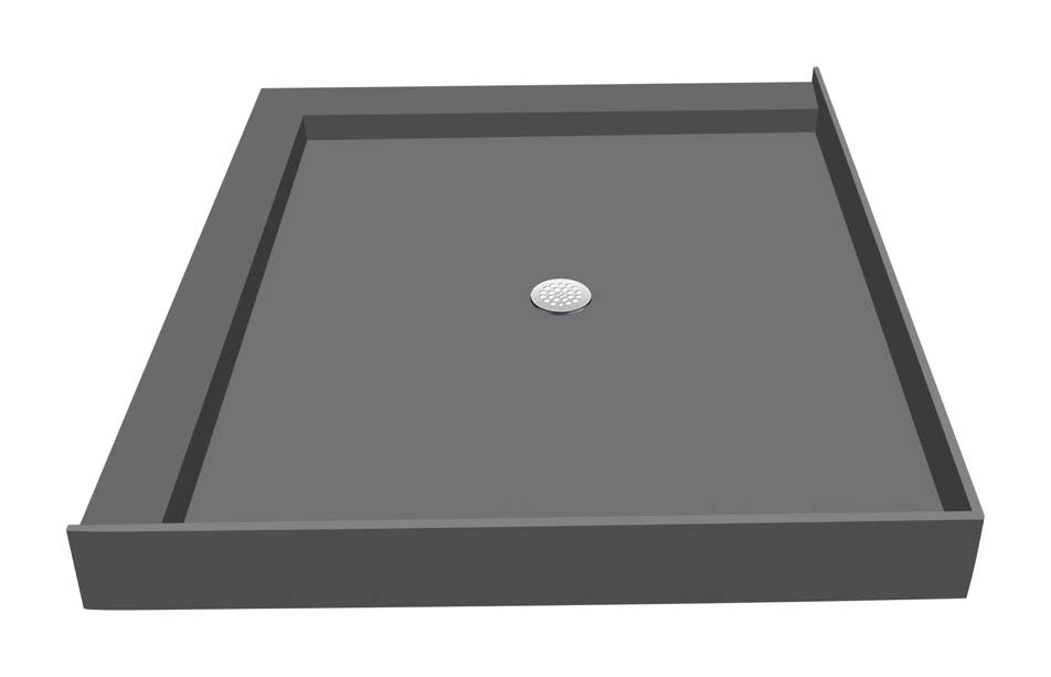 32x22 x 48x22 Double Threshold Shower Base with Drain Plate B121883