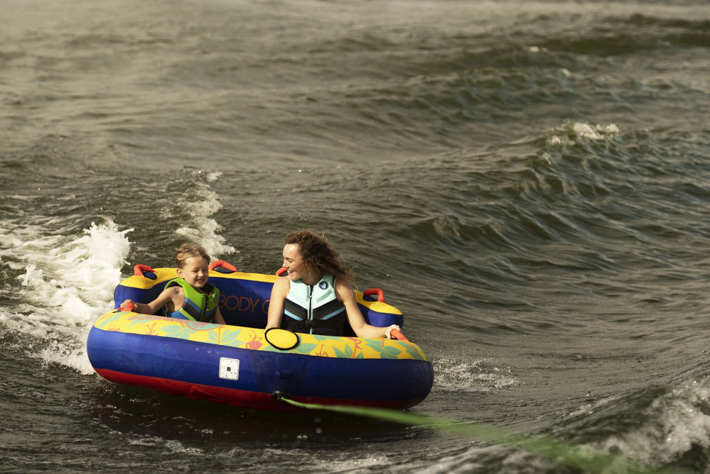 Yellow 2 Person Inflatable Towable Tube V929