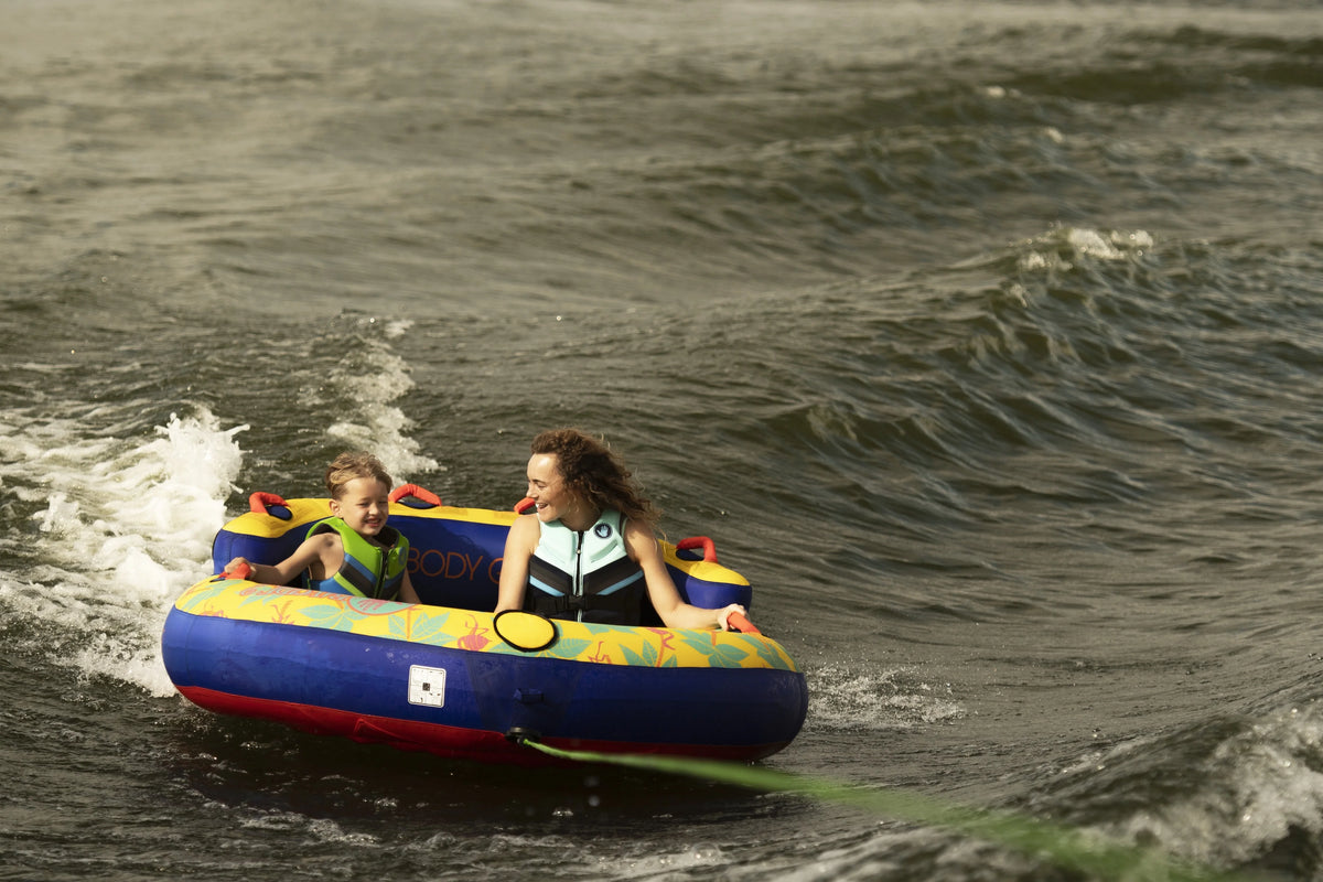 Yellow 2 Person Inflatable Towable Tube V929