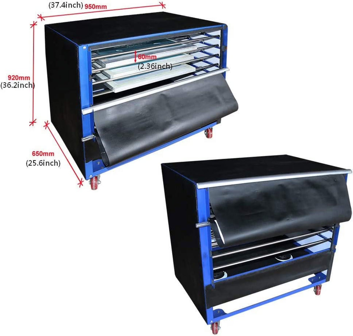 Large Warming Machine Six-layer Hot Air Floor Type Vertical Screen Drying Cabinet 35"x24" H6314