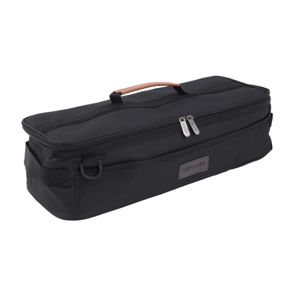 Tent Pole Bag with Handle Pockets Storage Bag for Hiking Travel black A822