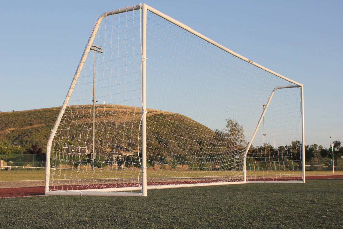 24x8 Regulation Soccer Goal with 3.5mm Nets Galvanized Steel W6414