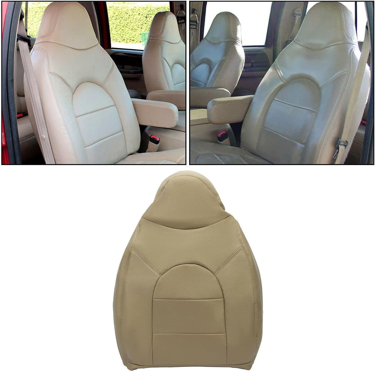Genuine Leather Seat Cover in Medium Parchment Tan P541784