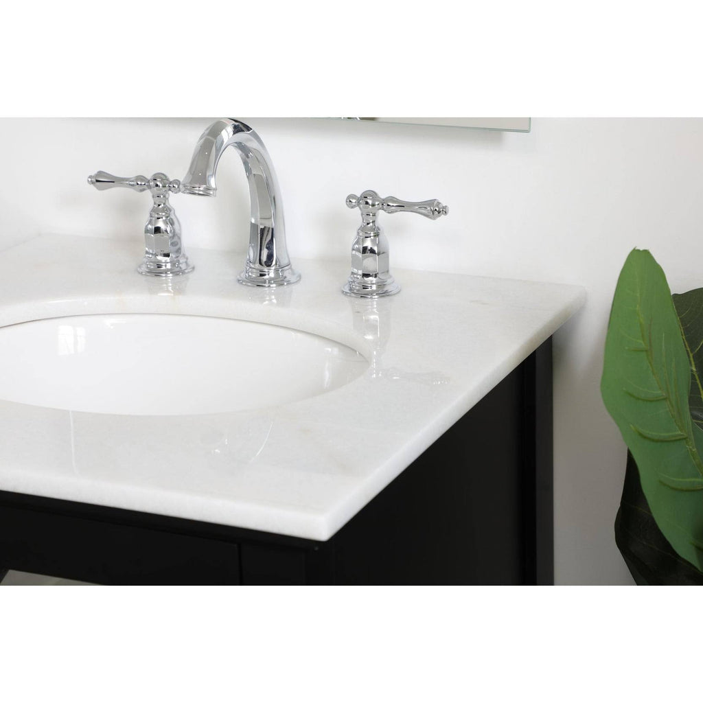 Grey Vanity Cabinet Set with Marble Top S475576