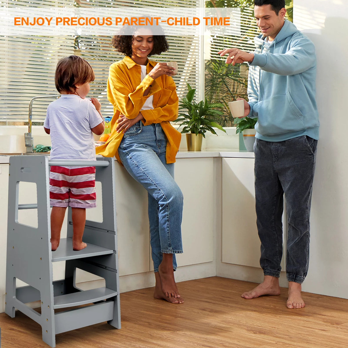 Wooden Adjustable Kids Step Stool M86181