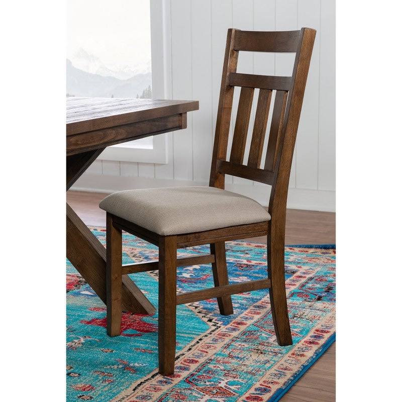 Smokey White Rustic Farmhouse Dining Chair Set of 2 N64857