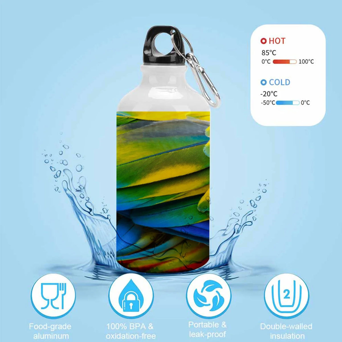 400ml Aluminum Sport Water Bottle with Twist Cap S7381