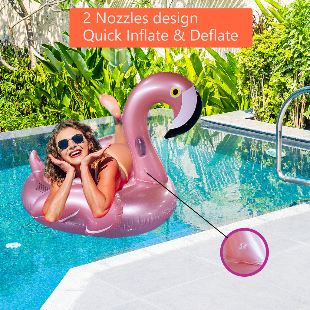 Inflatable Flamingo Pool Float Toy 60x60x34 inches I2196