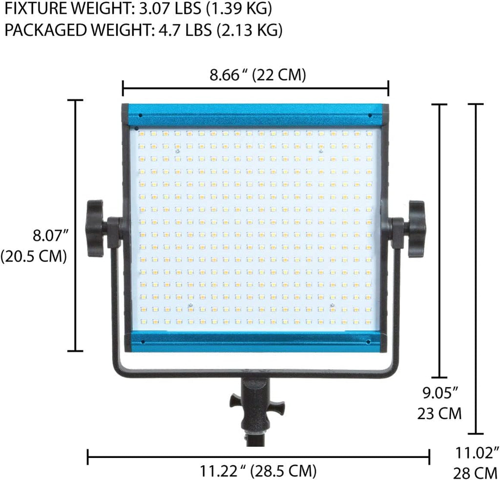 Daylight 5600K LED Video Light Panel, Dimmable 0-100%, CRI & TLCI 96+ I955