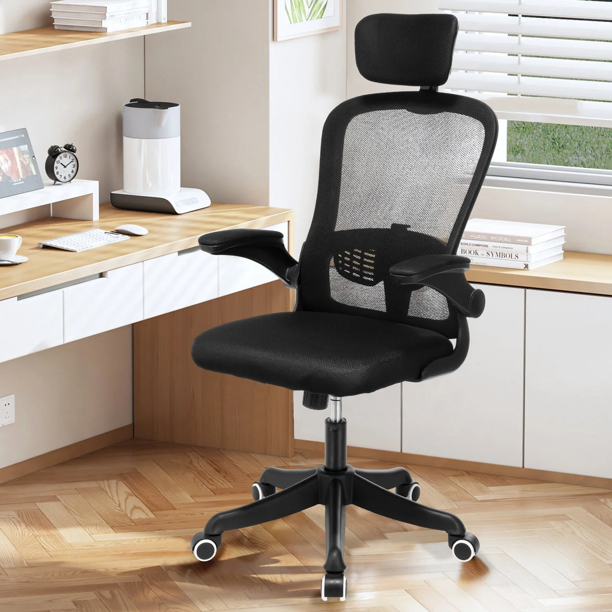 Black Ergonomic High Back Mesh Office Chair with Lumbar Support P9489