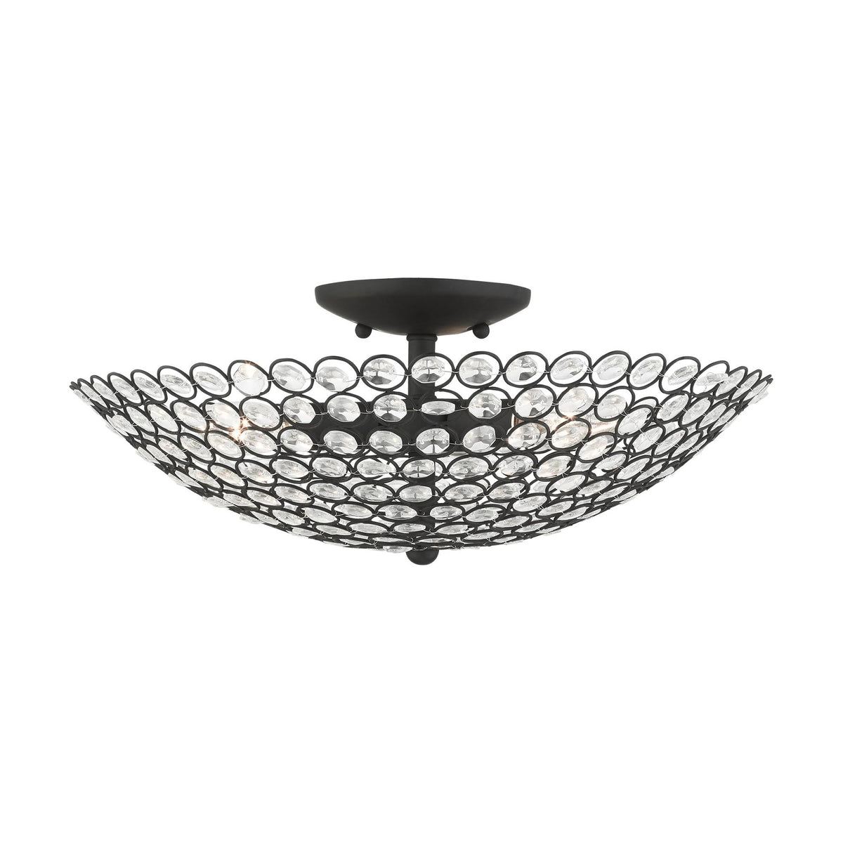 3 Light Semi-Flush Mount Black R5210