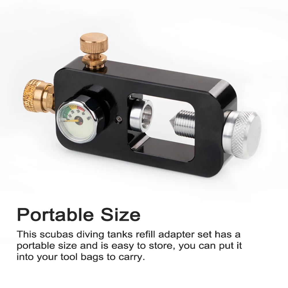 Oxygen Cylinder Adapter Set with Pressure Meter Hose T710944