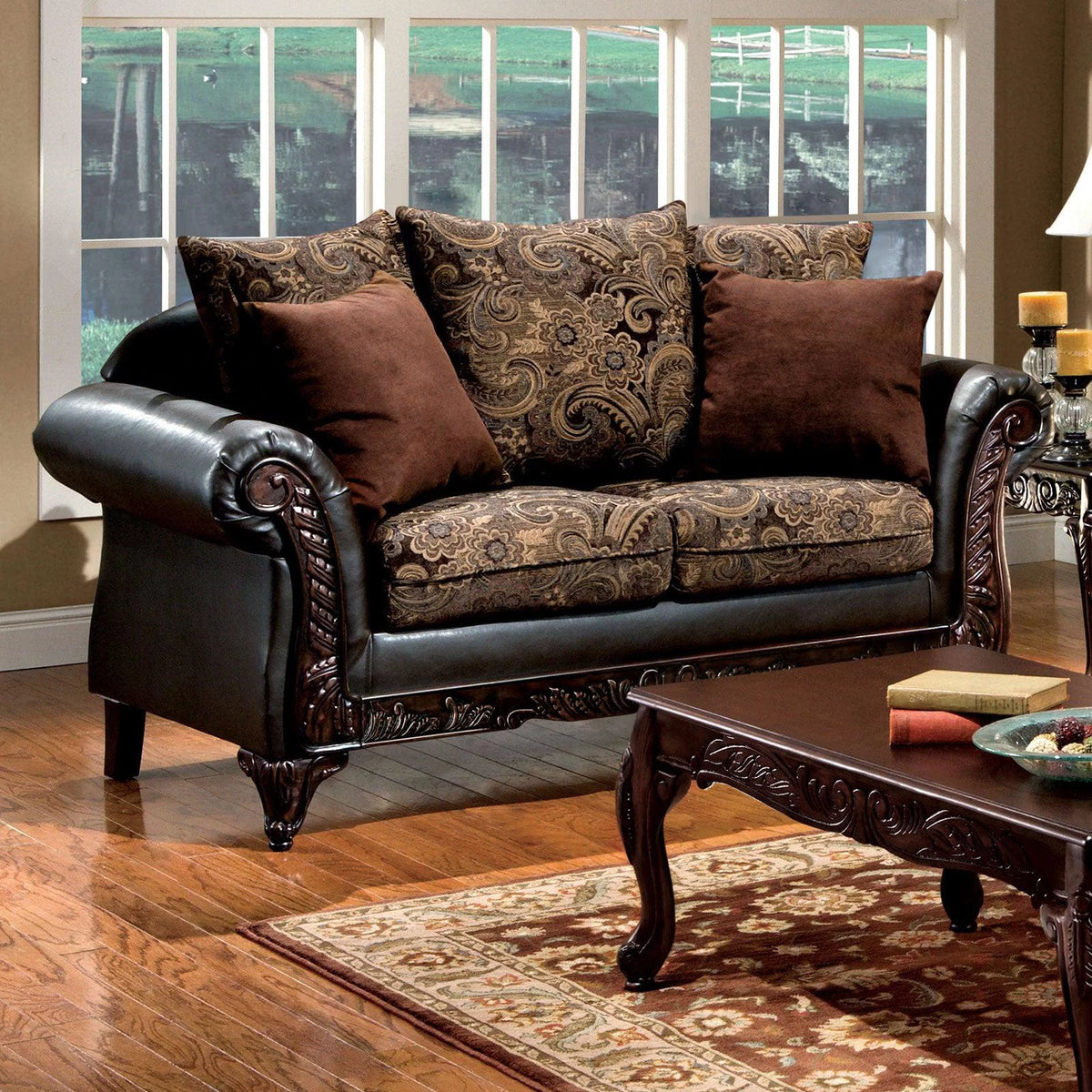 Brown & Espresso 5pcs Living Room Set I629386