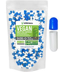 Size 0 Empty Vegan Capsules 1000 Count Blue White D642845