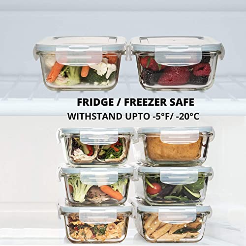 Large Glass Food Storage Containers with Lids, BPA Free Z483