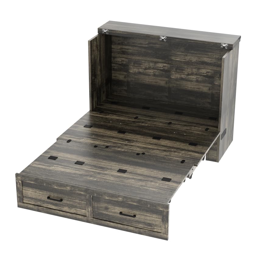 Queen Murphy Bed with Charging Station and Storage J6586