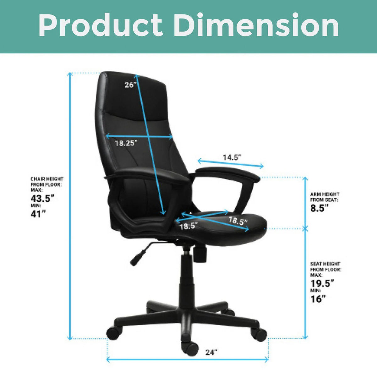Black Nylon Mesh Office Chair E6118