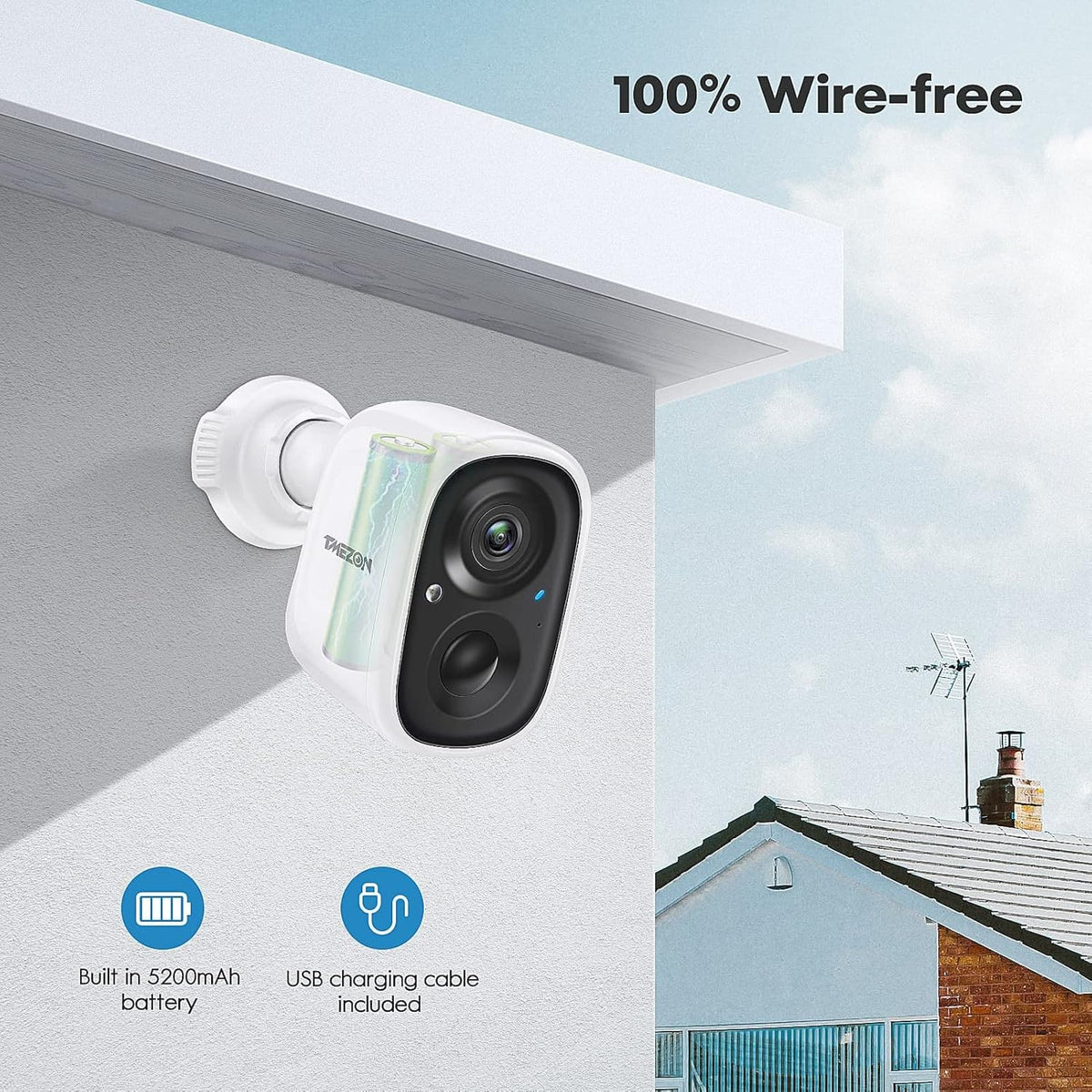 Wireless Battery Powered 1080p Security Camera I9167