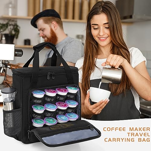 Coffee Maker Carrying Bag with Extra Pockets and Shoulder Strap A242610