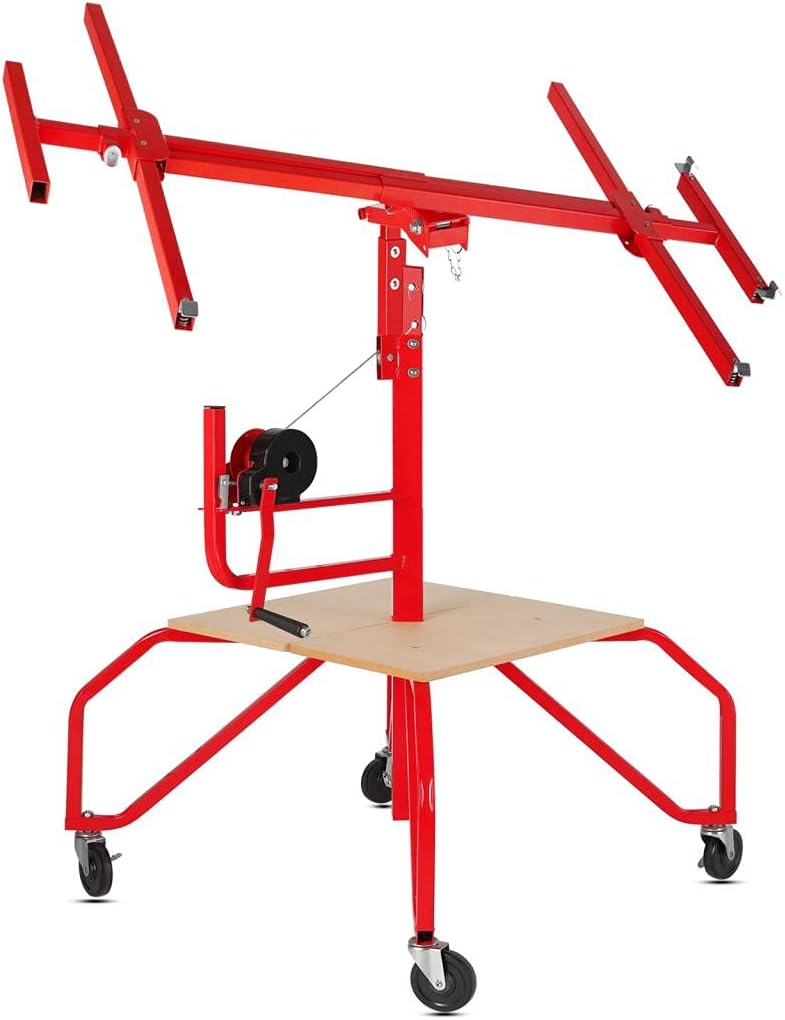 Drywall Lift Rolling Panel Hoist Jack Lifter 11FT B25017